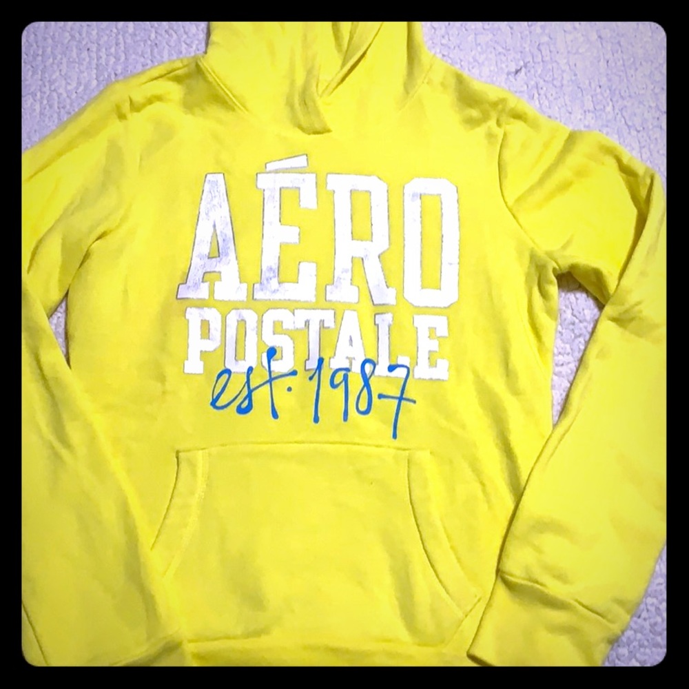 Aeropostale Yellow Hoodie Size M